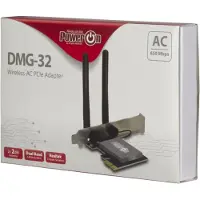 Inter-Tech DMG-32, Sisäinen, Langaton, PCI Express, WLAN, 650 Mbit/s, musta, Hopea (88888148)