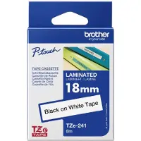 Brother TZE241 18 BLACK ON WHITE