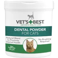 Vet's Best - Avancerat Dental Powder For Cats 45 g - Kissat - Kissan hoito ja ravintolisät - Hammashoito