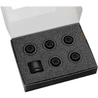 EK Water Blocks – EK -Quantum Torque, Sovitepakkaus, Musta, 1/4", Uros, Compatible soft tubing: PVC, EPDM, Norprene, silicone 10/13mm (ID/OD), Nestemäinen (3831109824412)