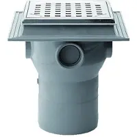 Purus Maxiflex lattiakaivo 110 mm betonille, korvakkeilla, pystyliitäntä