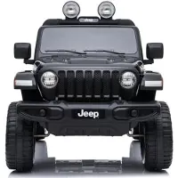 Leggodt Jeep Wrangler Rubicon 12V lasten sähköauto, musta