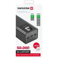 Swissten Powerline -varavirtalähde 50 000 mAh (100 W)