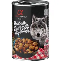 Alpha Spirit 6x400g Dog Meatballs saksanhirvi & rosmariini koiran märkäruoka