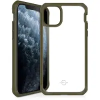 Itskins HybridSolid, Cover, Apple, iPhone 11 Pro, 14.7 cm (5.8"), Green, Transparent