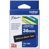 Brother TZE365 36 WHITE ON BLACK