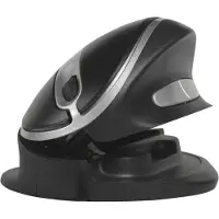 BakkerElkhuizen – BakkerElkhuizen Oyster Mouse Wired, Molempikätinen, Vaakasuuntainen muotoilu, Laser, USB A-tyyppi, 1200 DPI, Musta, Hopea (BNEOYM)