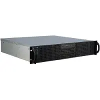 Inter-Tech 2U-20240, Teline, Palvelin, Musta, ATX, mikro ATX, Mini-ATX, Terästä, HDD, Verkko, Teho (88887103)