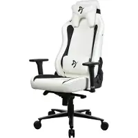 AROZZI Vernazza SoftPU - White, keinonahkaverhoiltu pelituoli, valkoinen/musta