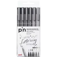 Uniball Uni - Fineliner, Hard Lettering Set (6 pcs) (401236)