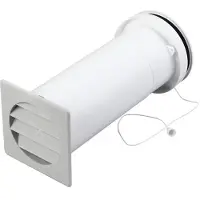 DUKA Ventilation Teleskooppiventtiili naruvetimellä valkoinen/harmaa art
