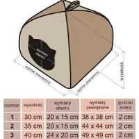 HOBBYDOG Igloo booth - Light brown with paws R3