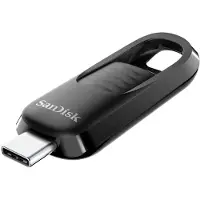 SanDisk 256GB Ultra Slider, 3.2 Gen1 USB-C -muistitikku, jopa 400 MB/s, musta