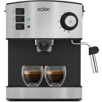 Solac Espressokone - - M80 - Inox - 15 baaria - Yhteensopiva kahvipapujen kanssa