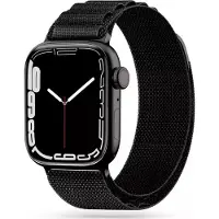 Tech-Protect Apple Watch Series Ultra 3/2/Ultra/11/10/9/8/SE 3/(2022)/7/SE/6/5/4/3/2/1 Nylon Pro -ranneke - 49mm/46mm/45mm/44mm/42mm - Musta