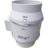 THERMEX kanavapuhallin TD 500/160 Scandic, ø160 mm. Ilmavirta 580/430 m³/h 0 Pa:ssa, energiankulutus 44-50 W. Asennetaan vaaka- tai pystysuoraan.