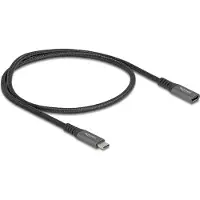 DeLOCK 80021, 0,5 m, USB C, USB C, USB 3.2 Gen 2 (3.1 Gen 2), 10 Gbit/s, Musta