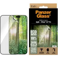 PanzerGlass iPhone 16 Pro Max Eco Matrix Ultra-Wide Fit -näytönsuoja - musta reuna