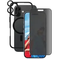 CARE by PanzerGlass | CARE by  Flagship 3-in-1 Privacy Bundle iPhone 16, Apple, Apple - iPhone 16, Asennus kuivana, Naarmuuntumisenkestävä, Iskunkestävä, Läpinäkyvä, 1 kpl
