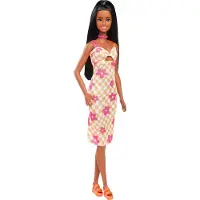 Barbie Fashionista Nukke + Ruudullinen Mekko