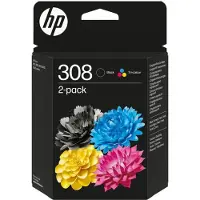 HP – 308 Black/Tri-Color Original Ink Cart (6L6S6UE#LS3)