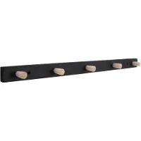 Home>it coat rack with 5 hooks 50 cm black/natural hook beech