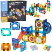 Jokomisiada Yokomisiad 3D magneettiset palikat lapsille Rakenna valoisa pallo rata 49 ele ZA5250