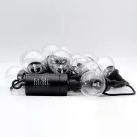 RealPower 463614, 12 lamppua, LED, Lämmin valkoinen, 2200 K, Sisä- ja ulkotila, Musta