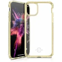 Itskins HYBRID CLEAR suojakuori iPhone 11 Pro / XS / X:lle. Vaaleankeltainen ja läpinäkyvä