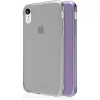 Itskins NANO DUO cover for iPhone XR. Light purple and transparent