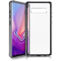 Itskins HYBRID CLEAR cover for Samsung Galaxy S10+. Black and transparent
