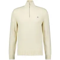 Gant Cotton Knit Half-Zip Sweater - White - XL
