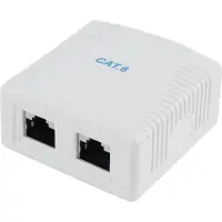 Gembird NCAC-2F6-01 / CAT6 FTP 2-port surface mount box