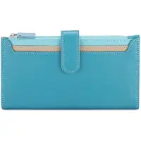 Mywalit Continental Lompakko Nahka 20 cm Sininen
