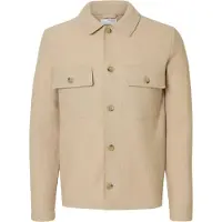 Selected Slmnealy Ls Knit Workwear Cardigan Noos - Beige - XXL