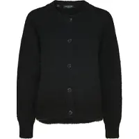 Selected Slwlulu Ls Knit Short Cardigan Noos - Black - XS