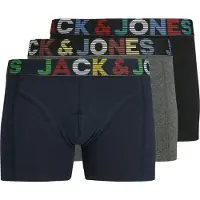 Jack & Jones Bokserishortsit 'JWHEthan' laivastonsininen / meleerattu harmaa / musta