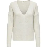 JDY Jdyelanora L/S V-Neck Pullo. Knt Noos - White - S