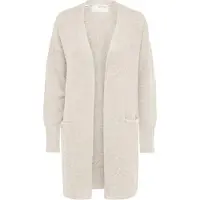 Selected Slwlulu New Ls Knit Long Cardigan B Noos - Beige - L