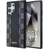 DKNY Pu Leather Checkered Pattern Magsafe Samsung Galaxy S24 Ultra Puhelinkotelo