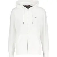 Gant for man. 2007059 Shield hooded zip hoodie white (M), Casual, Cotton