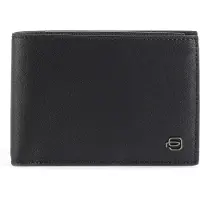 Piquadro Black Square Lompakko RFID-suoja Nahka 12.5 cm Musta