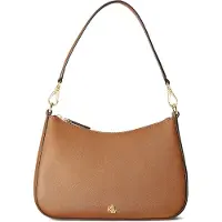 Lauren Accesorios Crosshatch Leather Medium Danni Bag - Brown - ONE SIZE