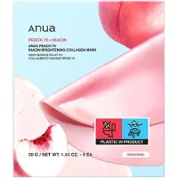 ANUA Peach 70 Niacin Brightening Collagen Mask 4pk