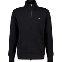 Gant for man. 2008006 Shield zip hoodie black (S), Casual, Cotton