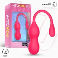 Intoyou Kyra Pelvic - Sovelluksella ohjattava värisevä geishakuula (pinkki)