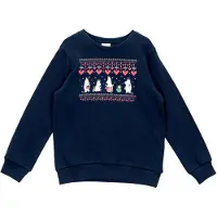 Muumi Vinterhjärta Colltröja - Navy - 134/140