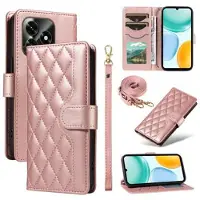 Mtp Products Honor X5c Plus Luxury tikattu lompakkokotelo - ruusukultainen