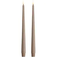 Moods & More LED-kronljus i sand Ø 2,3 cm x H 30 cm – 2 st