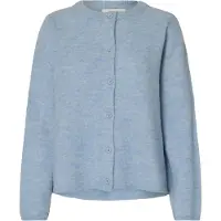 Selected Slwlulu New Ls Knit Cardigan Noos - Blue - M
